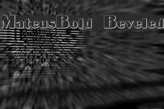MateusBold Beveled Font examples