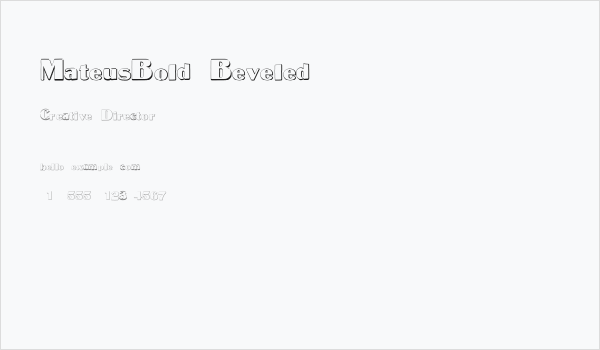 MateusBold Beveled Business Card