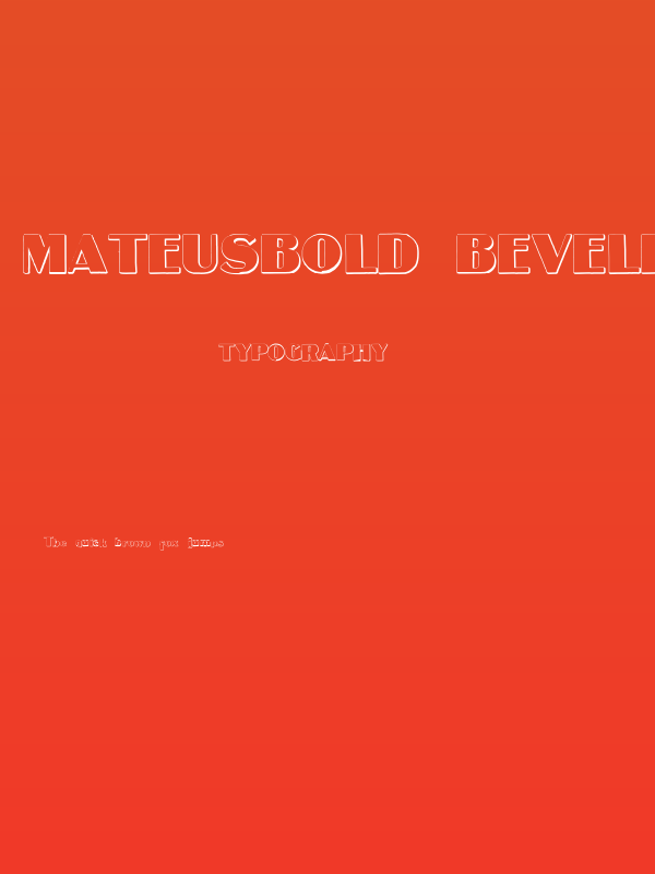 MateusBold Beveled Poster