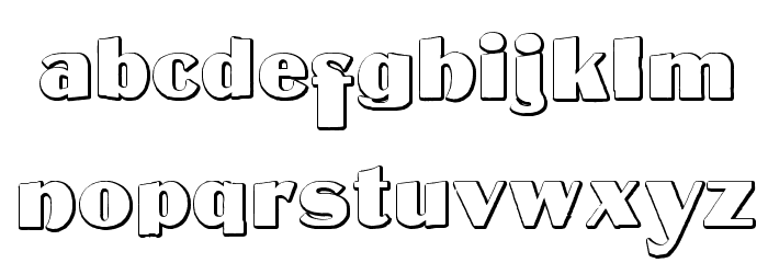 MateusBold Beveled Font LOWERCASE
