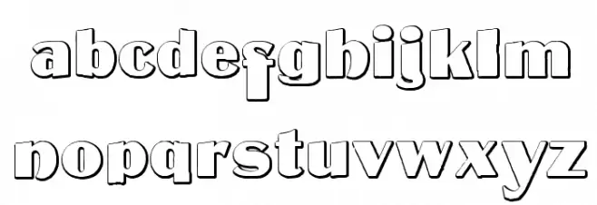 MateusBold Beveled Caratteri MINUSCOLO