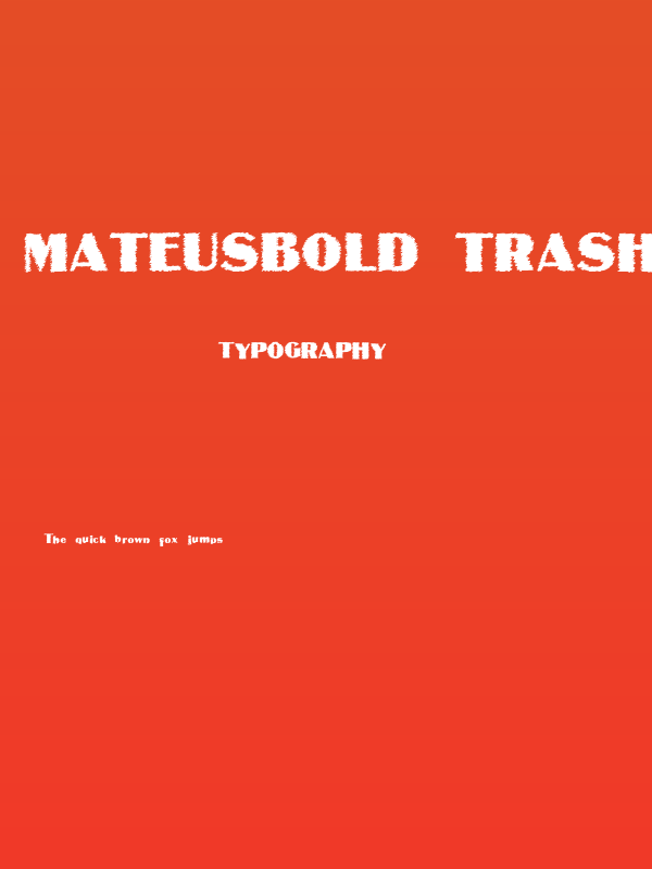 MateusBold Trash Poster