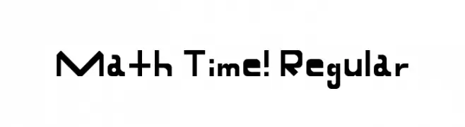 Math Time! Regular  font caratteri gratis