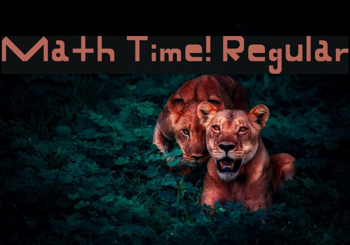 Math Time! Regular Font examples