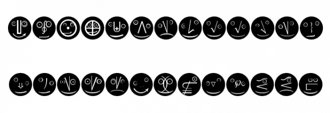 MathEmoticonsInverse Polices MAJUSCULES