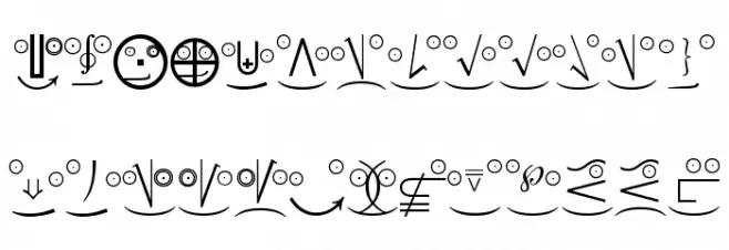 MathEmoticonsOne フォント 大文字