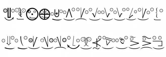 MathEmoticonsOne Schriftart Kleinbuchstaben