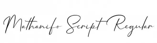 Mathanifo Script Regular  Free Fonts Download