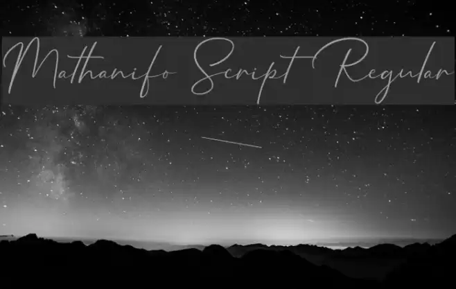 Mathanifo Script Regular Font examples