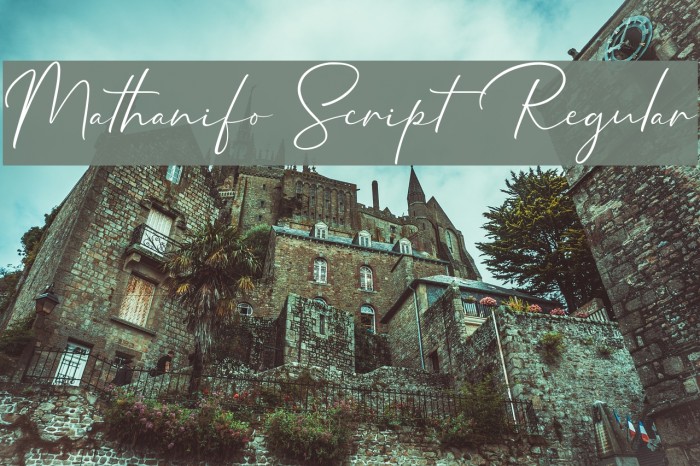 Mathanifo Script Regular Font examples