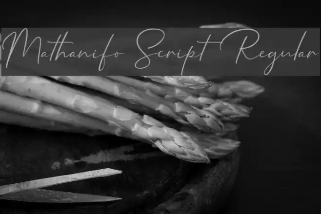 Mathanifo Script Regular Font examples