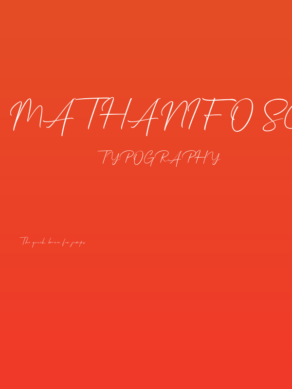 Mathanifo Script Regular Poster