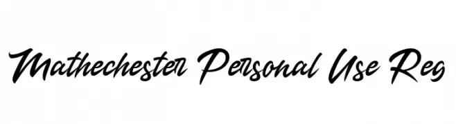 Mathechester Personal Use Reg  Скачать бесплатные шрифты