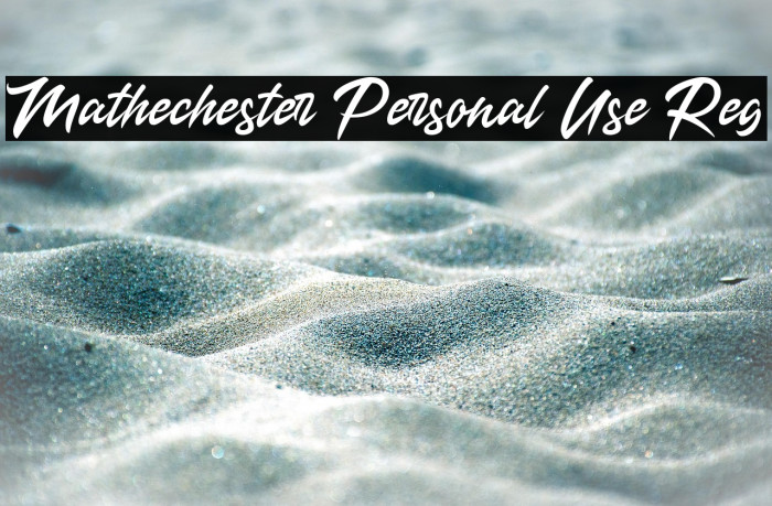 Mathechester Personal Use Reg Example 2