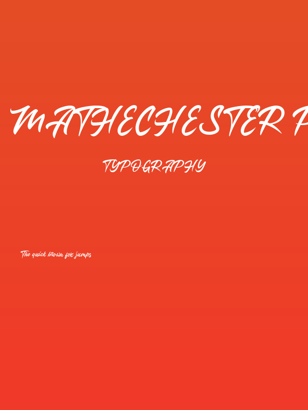 Mathechester Personal Use Reg Poster