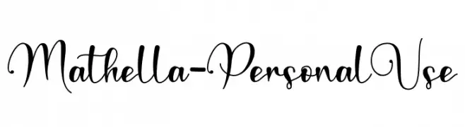 Mathella - Personal Use  नि: शुल्क फ़ॉन्ट्स डाउनलोड