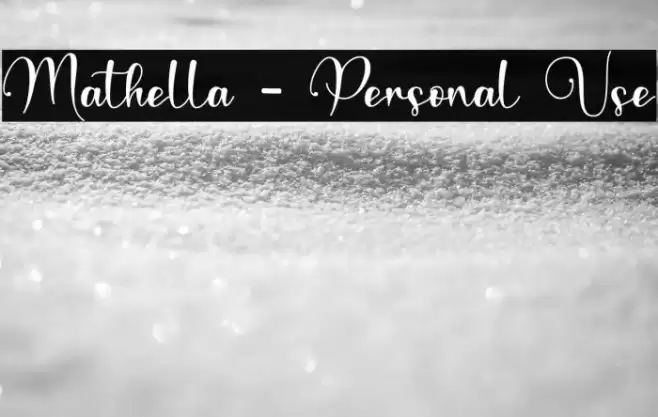 Mathella - Personal Use Font examples