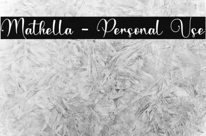 Mathella - Personal Use Font examples