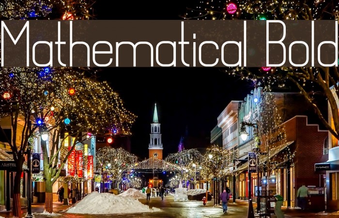 Mathematical Bold Font examples
