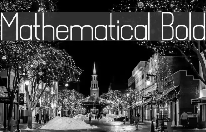 Mathematical Bold Example 1