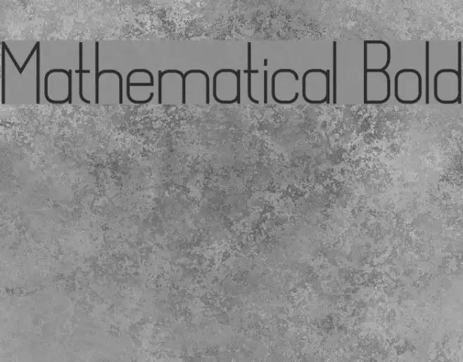 Mathematical Bold Example 2