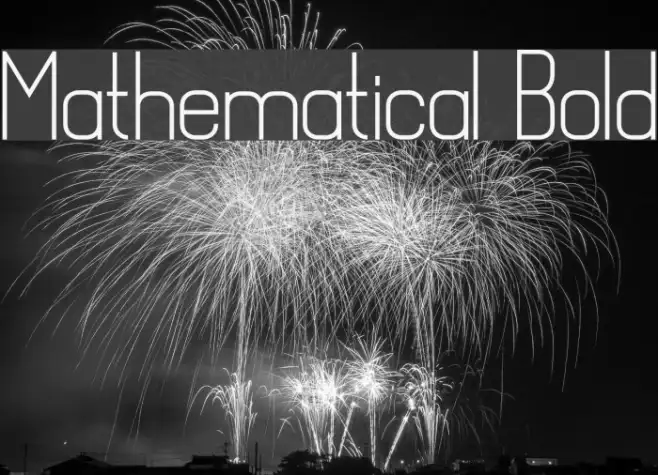 Mathematical Bold Example 3
