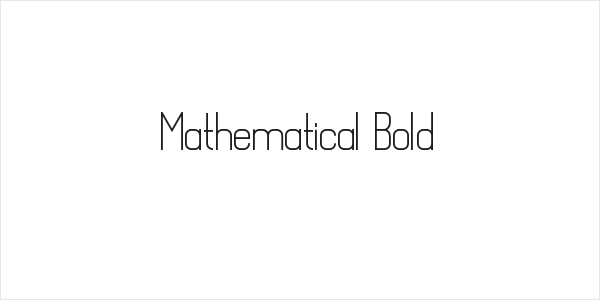 Mathematical Bold Logo