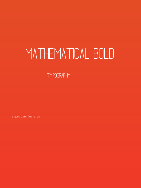 Mathematical Bold Poster
