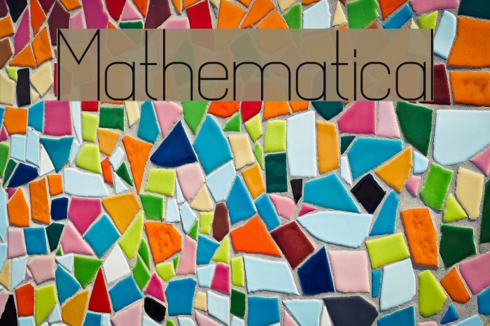 Mathematical Schriftart examples