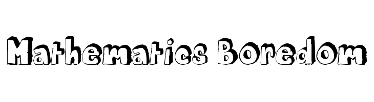 Mathematics Boredom  Fuentes Gratis Descargar