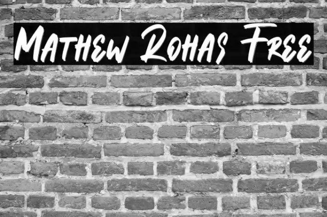Mathew Rohas Free Font examples