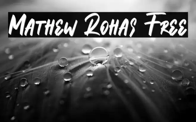 Mathew Rohas Free Font examples
