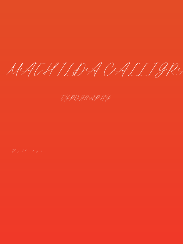 Mathilda Calligraphy Poster