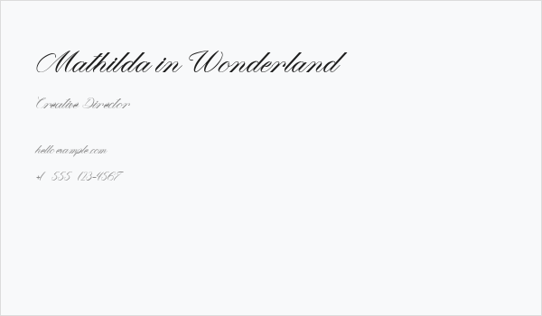 Mathilda in Wonderland Business Card