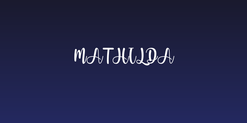 Mathilda Social Header