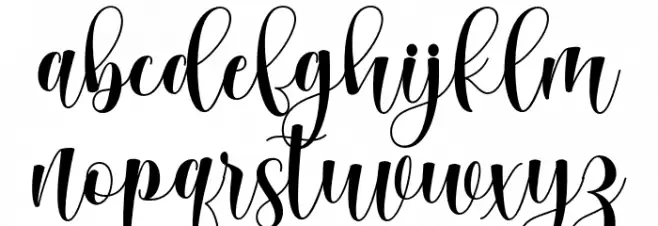 MathildaScript फ़ॉन्ट लोअरकेस