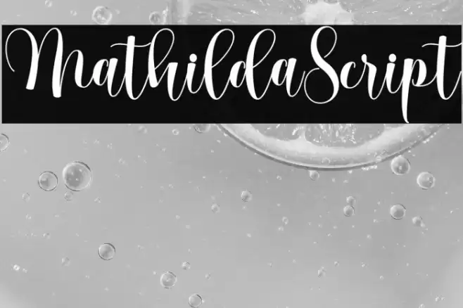 MathildaScript Font examples