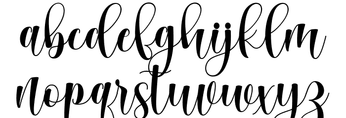 MathildaScript Font LOWERCASE