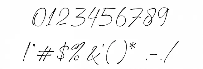 MathildaSignature Шрифта ДРУГИЕ символов