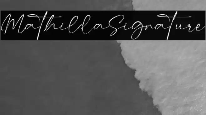 MathildaSignature Шрифта examples