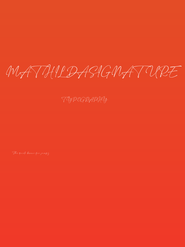 MathildaSignature Poster