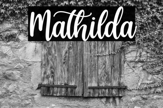 Mathilda Font examples