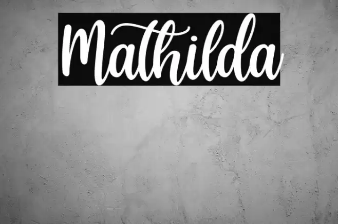 Mathilda Font examples