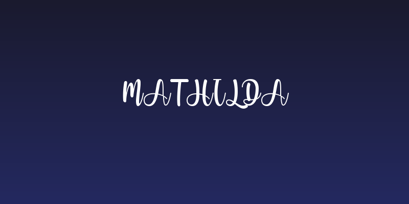 Mathilda Social Header