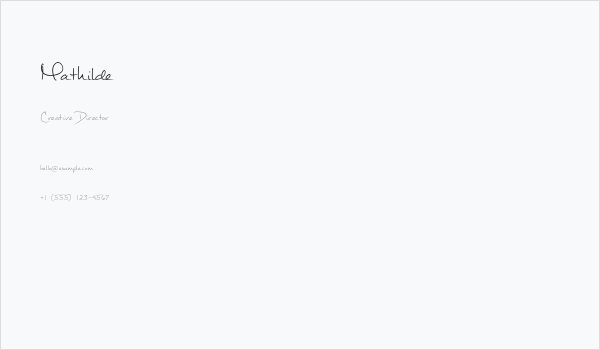 Mathilde Business Card