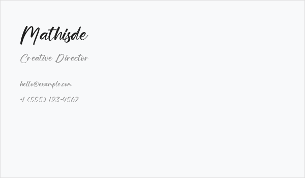 Mathisde Business Card