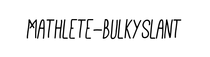 Mathlete-BulkySlant  नि: शुल्क फ़ॉन्ट्स डाउनलोड