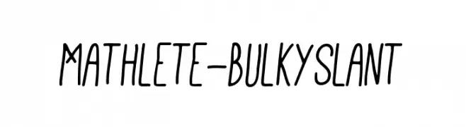Mathlete-BulkySlant  baixar fontes gratis