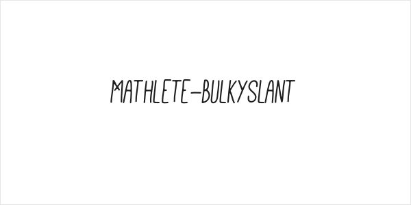 Mathlete-BulkySlant Logo