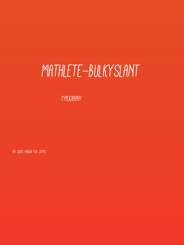 Mathlete-BulkySlant Poster